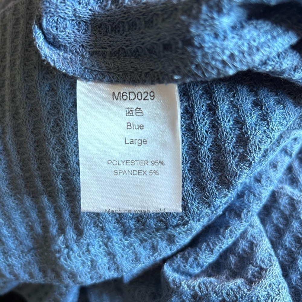 Women's Blue and Black Long Sleeve Top - Large - Picture 4 of 5
